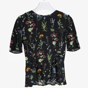 Altuzarra Christina Black Floral Top